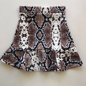 NASTY GAL Snakeskin Skirt